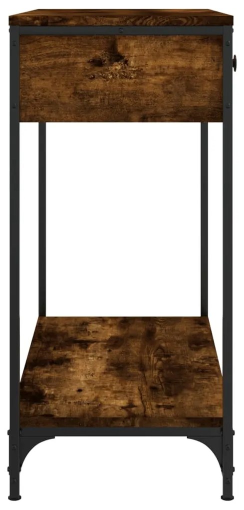 vidaXL Τραπέζι Κονσόλα Καπνιστή Δρυς 75x34,5x75 εκ. Επεξεργ. Ξύλο