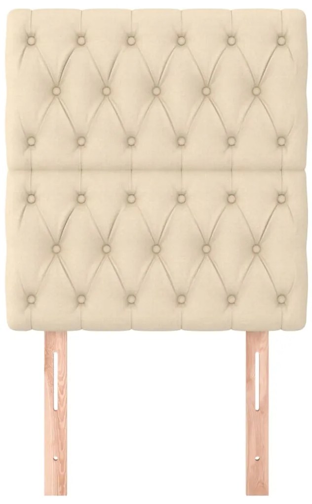 vidaXL Κεφαλάρι Κρεμ 80x7x118/128 εκ. Ύφασμα