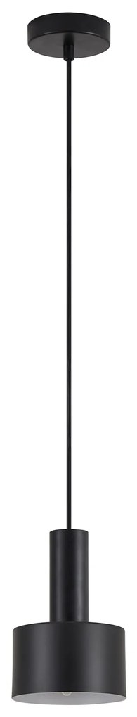 SE21-BL-4-MS1 ADEPT TUBE Black Pendant Black Metal Shade+