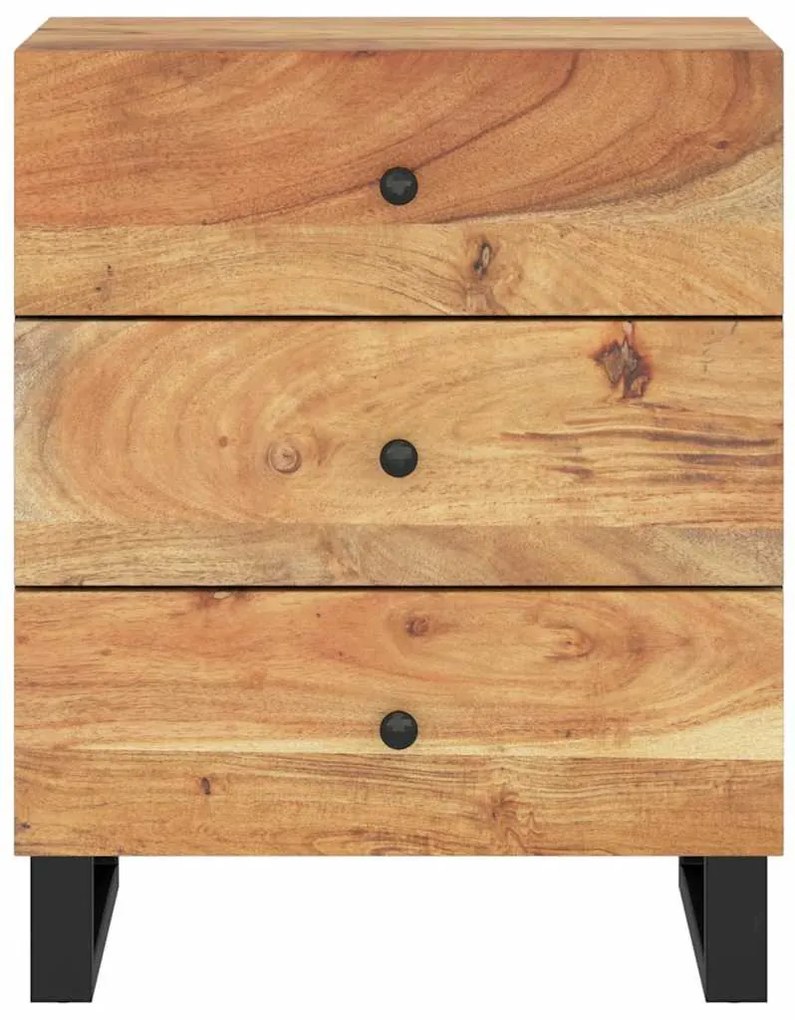 vidaXL Κομοδίνο 50 x 33 x 62 εκ. Μασίφ Ξύλο Ακακίας &amp; Επεξ. Ξύλο