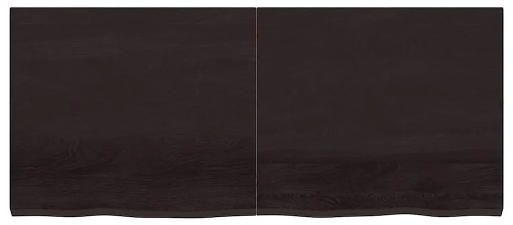 vidaXL Πάγκος Μπάνιου Σκούρο Καφέ 140x60x(2-4) εκ. Επεξεργ. Μασίφ Ξύλο