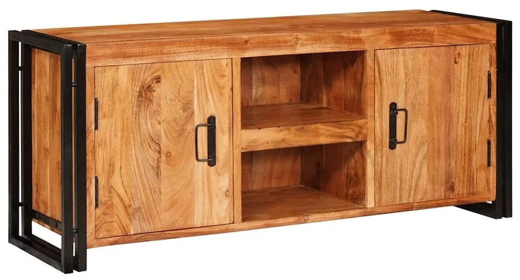 Ντουλάπι TV με ράφι Καφέ 120 x 30 x 50 cm Μασίφ ξύλο ακακίας