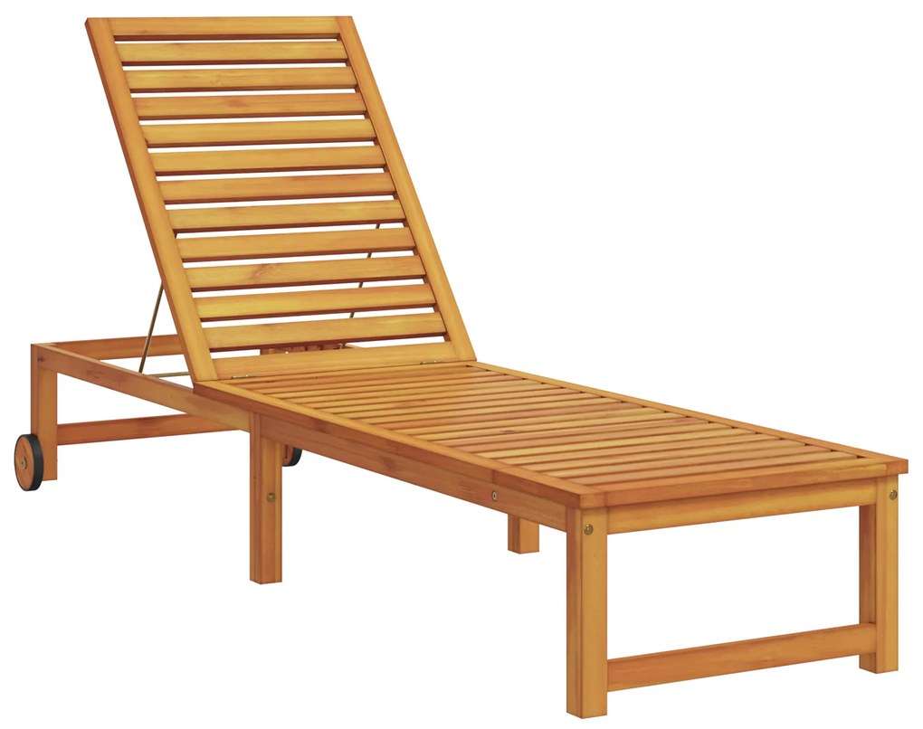 vidaXL Ξαπλώστρα 2 pcs Καφέ 53 x 202 x 89εκ Μασίφ ξύλο ακακίας