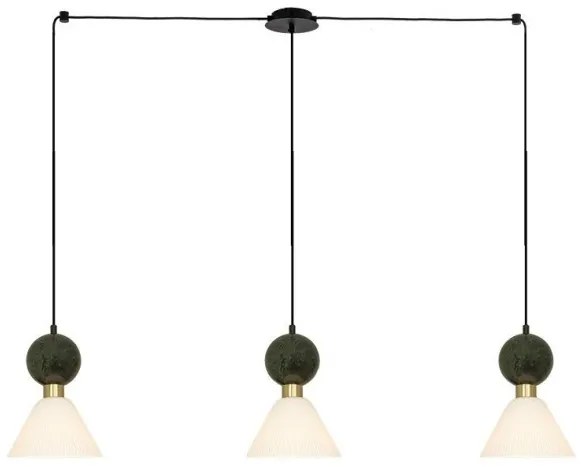 Κρεμαστό Φωτιστικό Οροφής 16cm 3xE14 15W IP20 Zambelis-23248-Πράσινο 23248