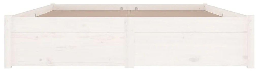 vidaXL Πλαίσιο Κρεβατιού με Συρτάρια Λευκό 120x190 εκ. Small Double