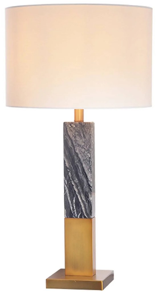 Επιτραπέζιο Φωτιστικό ML306411TB Με Μάρμαρο White Metal, Fabric
