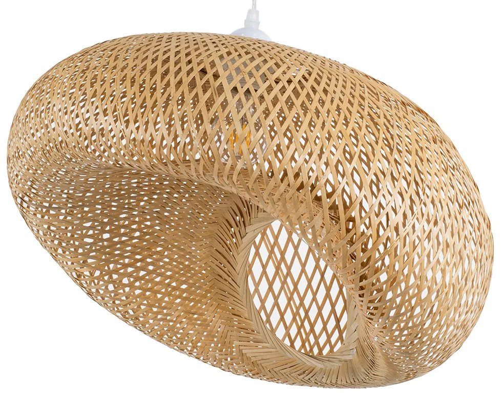 01723 GloboStar® GLOBOSTAR® CARIBBEAN 01723 Boho Κρεμαστό Φωτιστικό Οροφής με Ντουί 1 x E27 AC 220-240V IP20 - Μπεζ - Μ45 x Π45 x Υ24cm