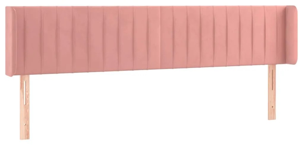 Κεφαλάρι με Πτερύγια Ροζ 163x16x78/88 εκ. Βελούδινο 3119065