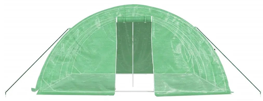 vidaXL Θερμοκήπιο Πράσινο 20 μ² 5 x 4 x 2,3 μ. με Ατσάλινο Πλαίσιο