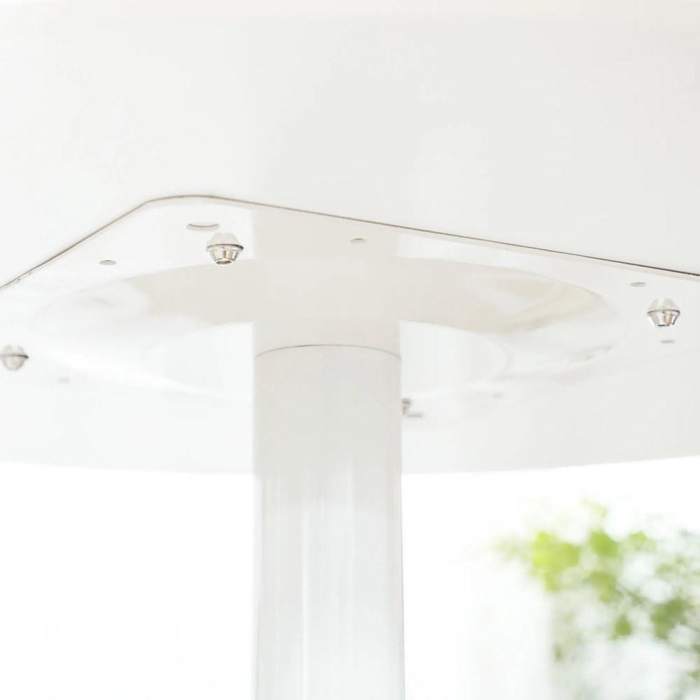 HOMCOM Τραπέζι τραπεζαρίας για 2 άτομα, στρογγυλή επιφάνεια, ατσάλινο πόδι, λευκό, 70 x 70 x 75 cm