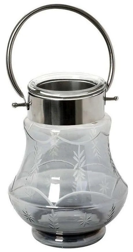 Φανάρι DAR107 Γκρι 24x18x18cm Espiel Glass
