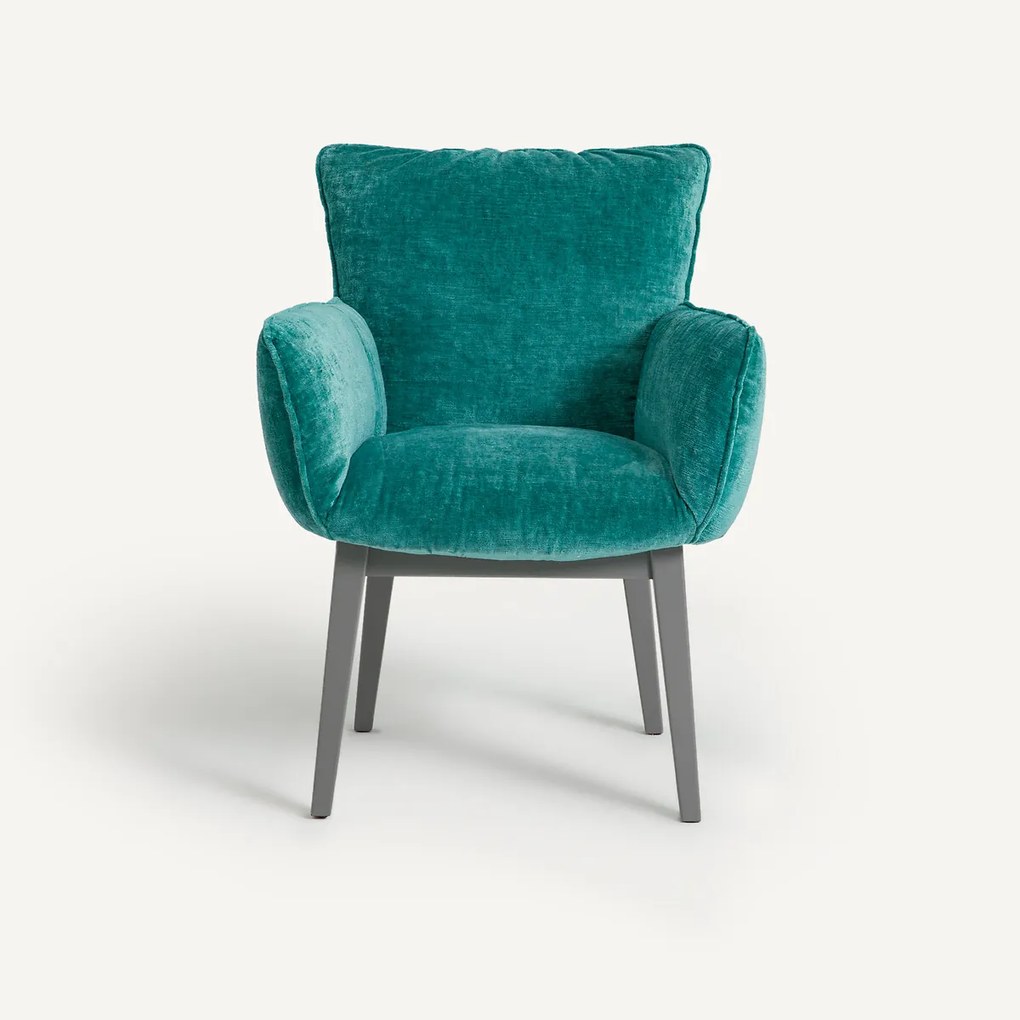 Πολυθρόνα τραπεζαρίας από βελούδο, Lazy