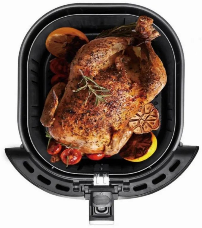 Φριτέζα Αέρος AirFryer Oliver Voltz OV51980Q, Wi-Fi, 1500W, 5 λίτρα, 8 προγράμματα, Χρησιμοποιεί ζεστό αέρα, Χρονοδιακόπτης, Μαύρο