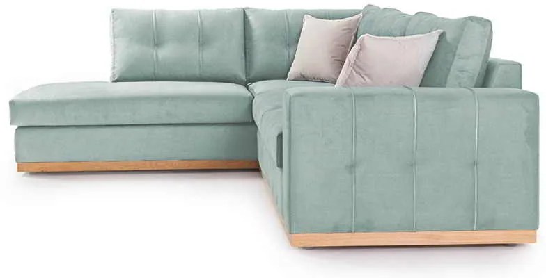Γωνιακός καναπές δεξιά γωνία Boston pakoworld ύφασμα ciel-cream 280x225x90εκ