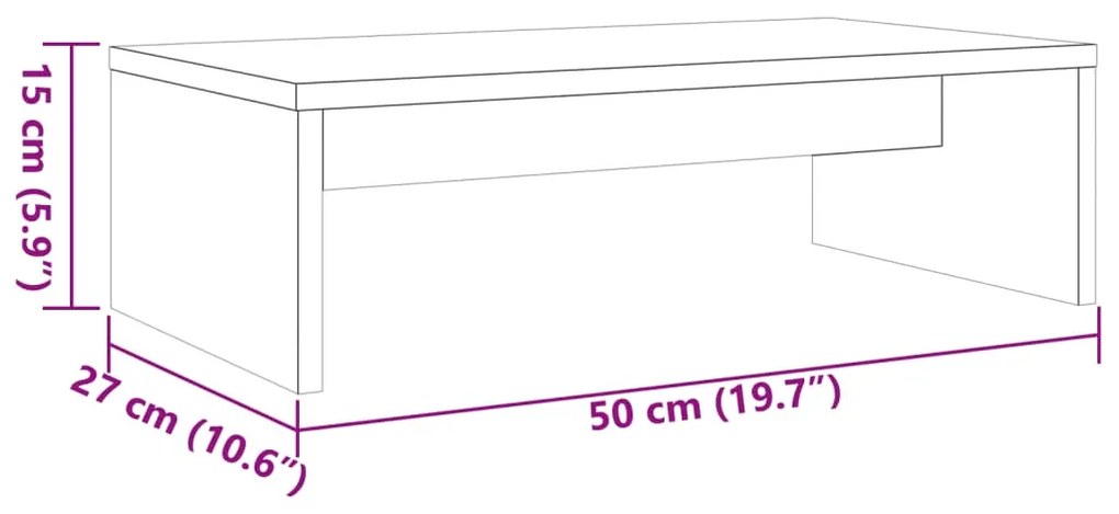 ΒΑΣΗ ΟΘΟΝΗΣ ΚΑΦΕ ΚΕΡΙΟΥ 50 X 27 X 15 ΕΚ. ΑΠΟ ΜΑΣΙΦ ΞΥΛΟ ΠΕΥΚΟΥ 847164