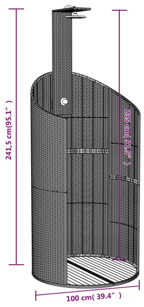 ΝΤΟΥΣ ΕΞ. ΧΩΡΟΥ 100X100X241,5 ΕΚ. ΣΥΝΘΕΤΙΚΟ ΡΑΤΑΝ/ΞΥΛΟ ΑΚΑΚΙΑΣ 368214