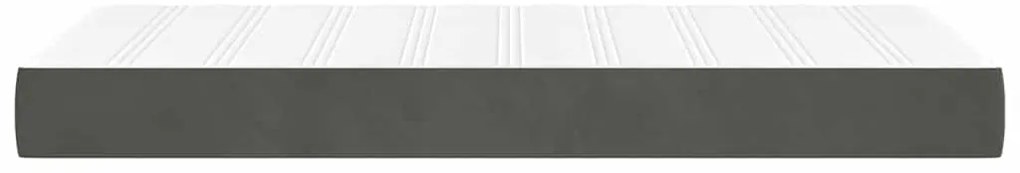 vidaXL Στρώμα με Pocket Springs Σκούρο Γκρι 90x210x20 εκ. Βελούδινο