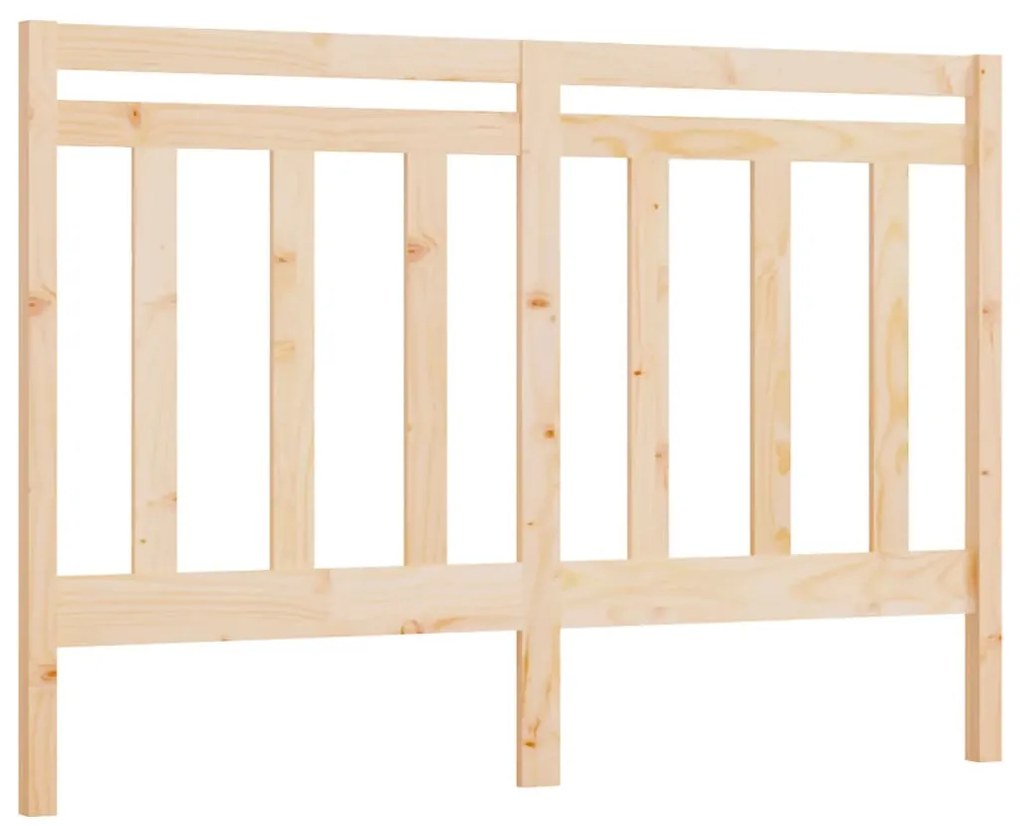 vidaXL Κεφαλάρι Κρεβατιού 126 x 4 x 100 εκ. από Μασίφ Ξύλο Πεύκου