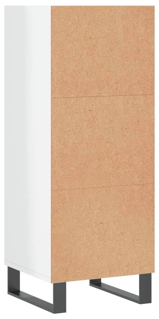 vidaXL Ντουλάπι Γυαλιστερό Λευκό 34,5 x 32,5 x 90 εκ. Επεξεργ. Ξύλο