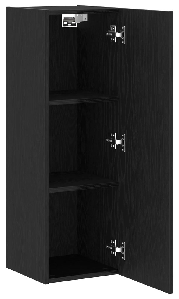 vidaXL Επιτοίχια Ραφιά - 2 τεμάχια, Μαύρη Δρυς, 30.5 x 30 x 90 εκ, Από Επεξεργασμένο Ξύλο