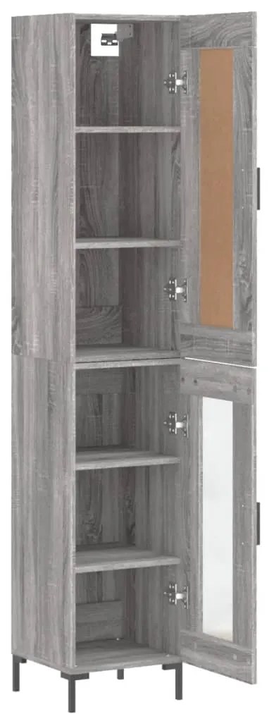 vidaXL Μπουφές Sonoma Γκρι 34,5 x 34 x 180 εκ. από Επεξεργασμένο Ξύλο