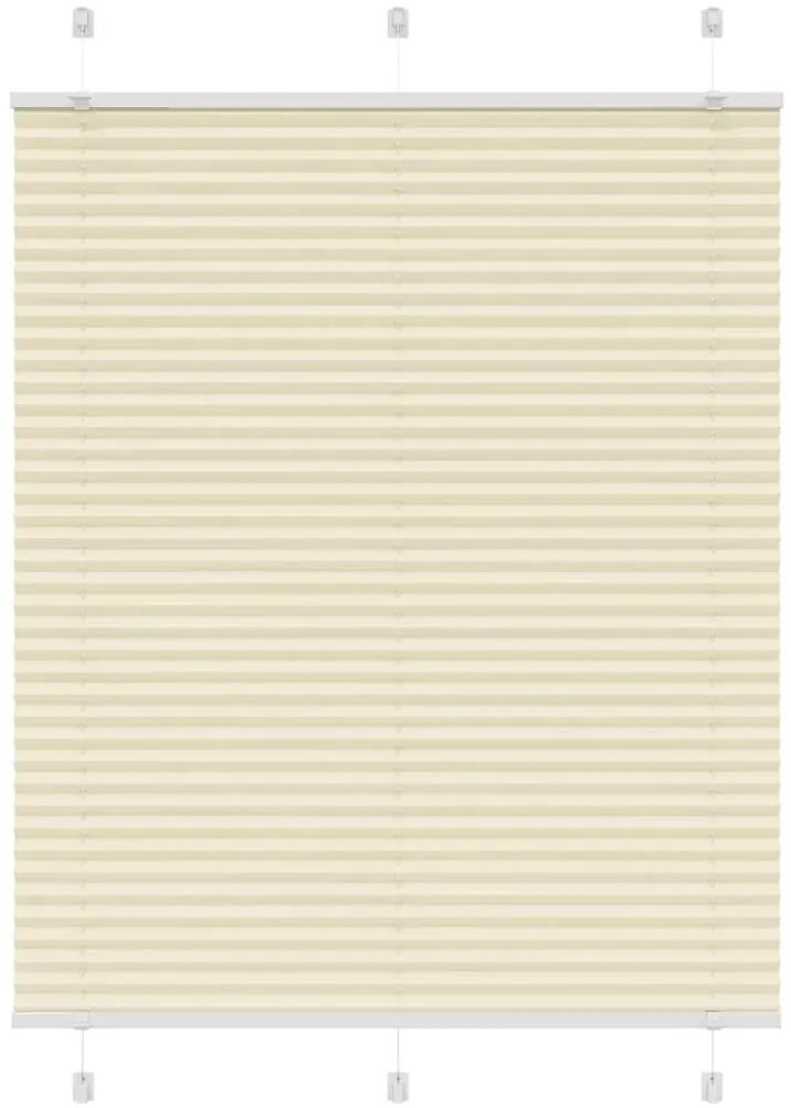 vidaXL Πλισέ περσίδα Κρέμα 110x150 cm Πλάτος υφάσματος 109,4 cm
