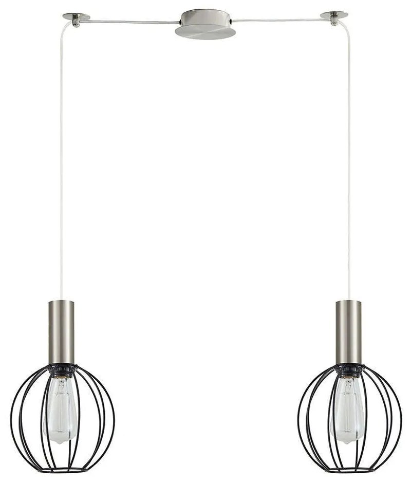 Φωτιστικό Οροφής Adept Tube 77-8445 50x20x300cm 2xE27 60W Nickel-Black Homelighting