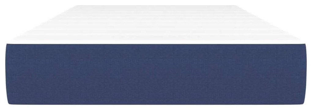 Στρώμα με Pocket Springs Μπλε 100x200x20 εκ. Υφασμάτινο - Μπλε