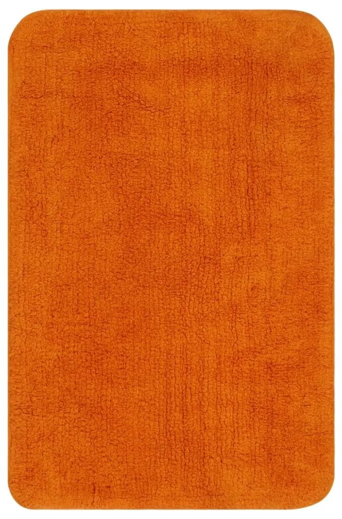 Σετ Πατάκια Μπάνιου 3 τεμ. Πορτοκαλί Υφασμάτινα - Πορτοκαλί