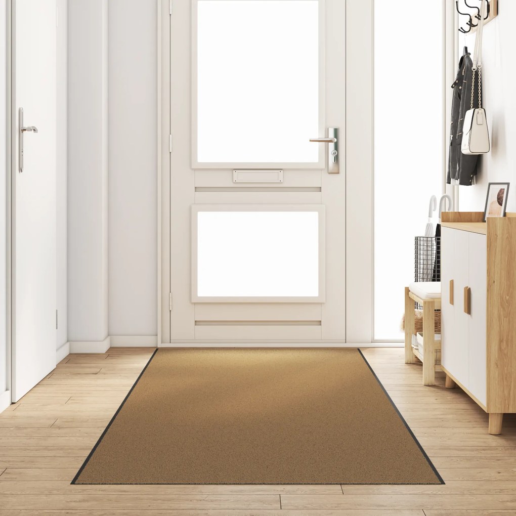 vidaXL Πατάκι πόρτας Πλενόμενο Κρεμ 120x400 εκ.