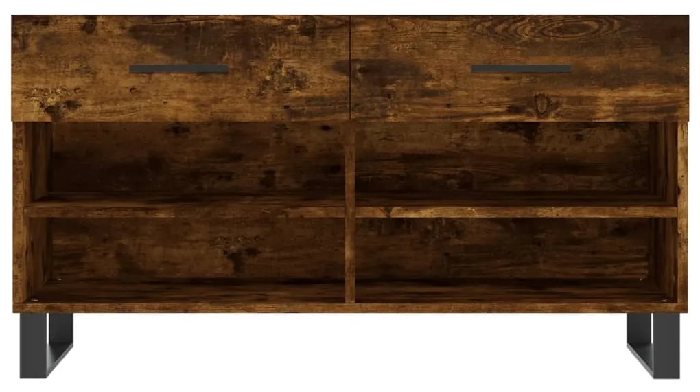 vidaXL Παπουτσοθήκη Καπνιστή Δρυς 102x35x55 εκ. από Επεξεργασμένο Ξύλο