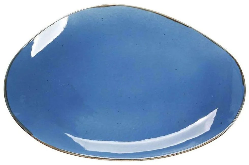 Πιατέλα Σερβιρίσματος Terra TLF107K6 36x24,5x2,5cm Blue Espiel Porcelain