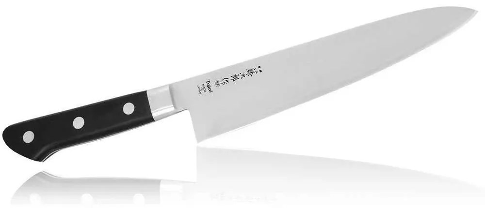 Μαχαίρι Chef Classic F-808 21cm Black-Chrome Tojiro Ανοξείδωτο Ατσάλι