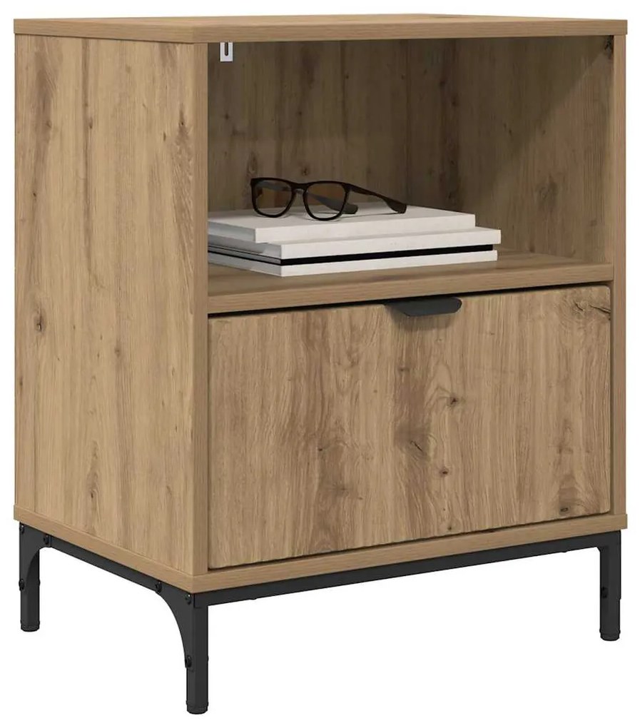 vidaXL Κομοδίνα 2 pcs artisan δρυς 49 x 36 x 61 εκ Επεξεργασμένο ξύλο