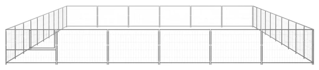 vidaXL Σπιτάκι Σκύλου Ασημί 60 μ² Ατσάλινο