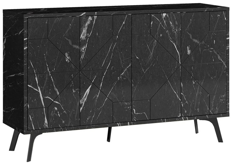 Μπουφές Dune 776HMS2505 123x35x77,4cm Black-Marble