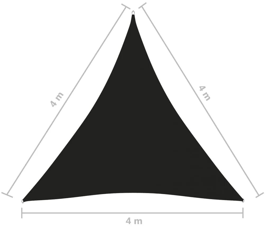 vidaXL Πανί Σκίασης Τρίγωνο Μαύρο 4 x 4 x 4 μ. από Ύφασμα Oxford