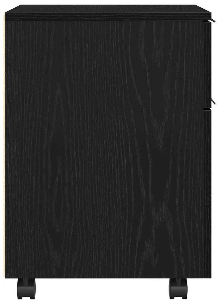 vidaXL Ντουλάπα Αρχείων Μαύρη δρυς 45 x 38 x 54 εκ Επεξεργασμένο ξύλο
