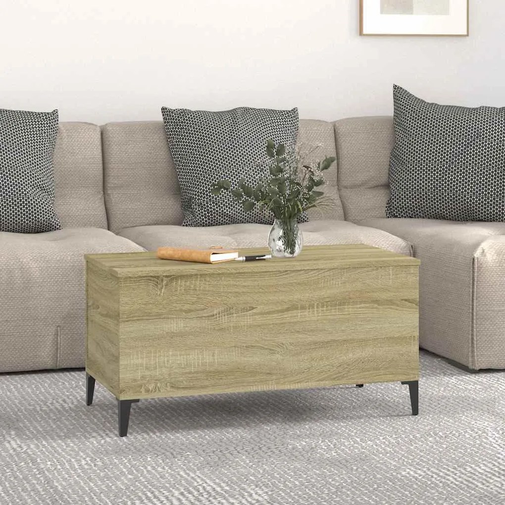 vidaXL Τραπεζάκι Σαλονιού Sonoma Δρυς 90x44,5x45εκ. Επεξεργασμένο Ξύλο