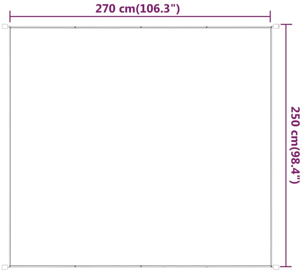 Τέντα Κάθετη Μπεζ 250 x 270 εκ. από Ύφασμα Oxford - Μπεζ