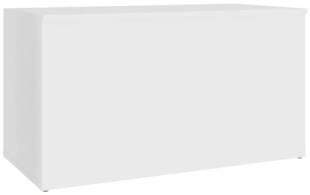 Μπαούλο Αποθήκευσης Λευκό 84 x 42 x 46 εκ. Επεξεργασμένο Ξύλο - Λευκό
