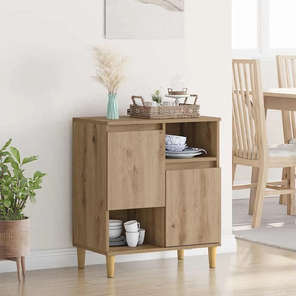vidaXL Πλαϊνό γραφείο artisan δρυς 35 x 60 x 70 εκ Επεξεργασμένο ξύλο
