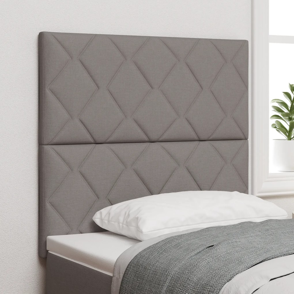 vidaXL Υφασμάτινο Κεφαλάρι Geometric με κεφαλάρι Taupe 100 cm ύφασμα