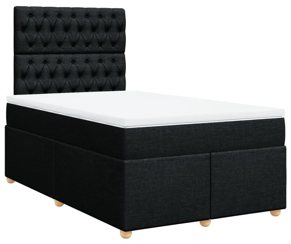 ΚΡΕΒΑΤΙ BOXSPRING ΜΕ ΣΤΡΩΜΑ ΜΑΥΡΟ 120X190 ΕΚ. ΥΦΑΣΜΑΤΙΝΟ 3291228