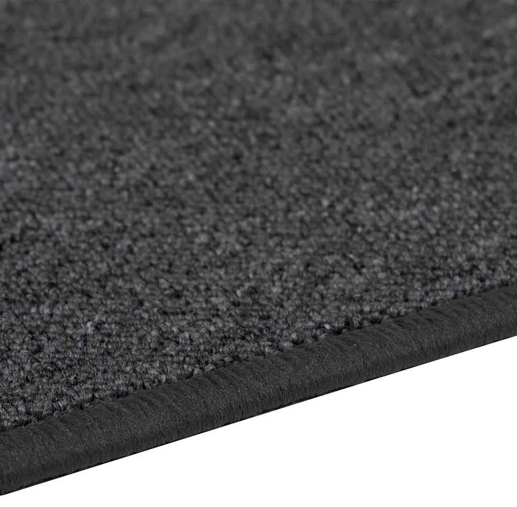 vidaXL Δερμάτινο Χαλί Σκούρο Γκρι 100 x 100 cm 100% Πολυπροπυλένιο