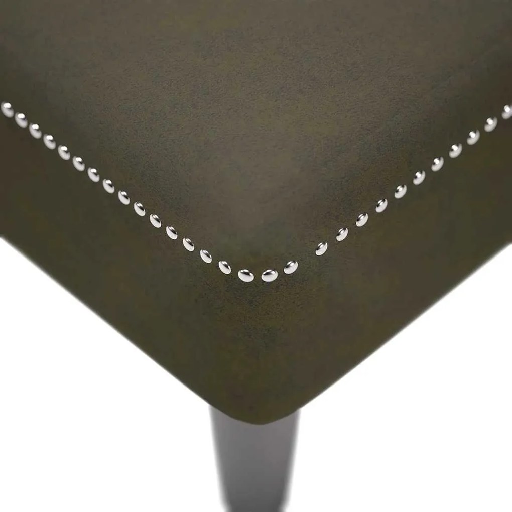 vidaXL Ανάκλιντρο Σκούρο Πράσινη Υφασμάτινο Μαξιλάρι Συνθετικό Δέρμα