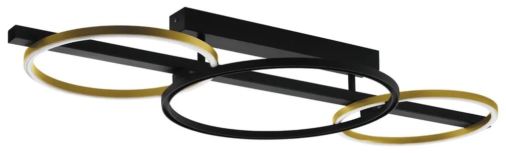 Φωτιστικό Οροφής Eglo 390086 LANACERA Μαύρο Ματ (Black Mat)|Χρυσό Χρώμα (Gold Coloured) 3000K