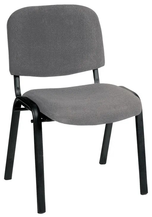 SIGMA Καρέκλα Στοιβαζόμενη Γραφείου Επισκέπτη, Μέταλλο Βαφή Μαύρο, Ύφασμα Γκρι  55x60x79cm / Σωλ.35x16/1mm [-Γκρι-] [-Μέταλλο/Ύφασμα-] ΕΟ550,20W