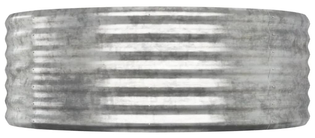 Ζαρντινιέρα Ασημί 322x100x36 εκ. Ατσάλι με Ηλεκτρ. Βαφή Πούδρας - Ασήμι