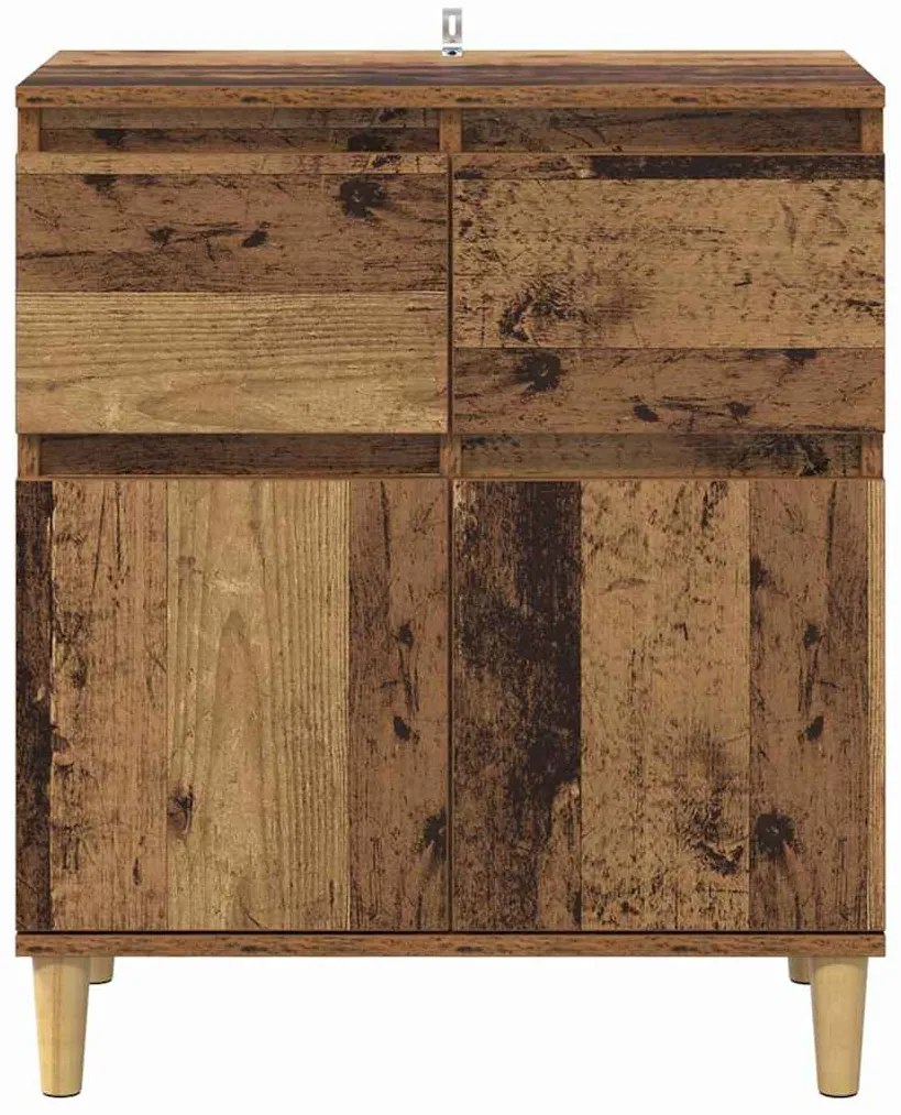 vidaXL Πλαϊνό γραφείο Παλιό Ξύλο 60 x 35 x 70 cm Επεξεργασμένο ξύλο